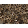 Emperador Dark Marble 1 inch Hexagon Mosaic Polished featuring brown hexagon design