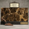 Emperador Dark Marble 12X24 polished slab featuring rich dark brown Spanish marble with intricate golden veining