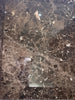 Emperador Dark Marble 18x18 Polished slab with white beige veining