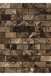 Emperador Dark Marble 1X2 Brick Mosaic Polished