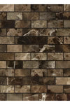 Emperador Dark Marble 1X2 Brick Mosaic Polished