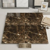 Emperador dark marble 24x24 polished dark brown Spanish marble tiles with golden veining and glossy finish