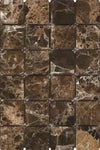 Emperador Dark Marble 2X2 Mosaic Tumbled