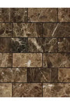 Emperador Dark Marble 2X4 Brick Mosaic Polished