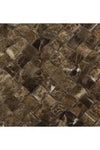 Emperador Dark Marble 3-D Small-Bread Mosaic Polished