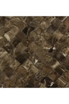 Emperador Dark Marble 3-D Small-Bread Mosaic Polished