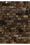 Emperador Dark Marble 5/8X1 1/4 Mini-Herringbone Mosaic Polished