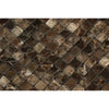 Brown marble mosaic tile from Emperador Dark Marble 5/8X5/8 Mosaic Polished