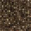 Brown mosaic tile pattern of Emperador Dark Marble 5/8X5/8 Mosaic Polished