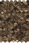 Emperador Dark Marble FAN (Raindrop) Mosaic Polished