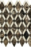 Emperador Dark Marble Lattice (Emperador Dark + Crema Marfil) Mosaic Polished