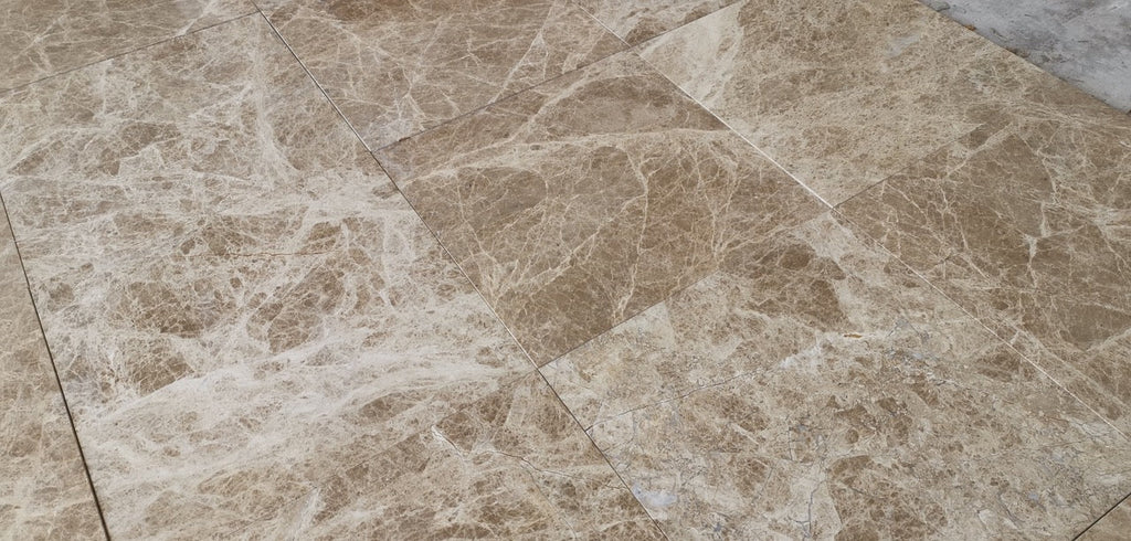Emperador Light Marble 24x24 polished brown marble floor tiles for elegant interiors
