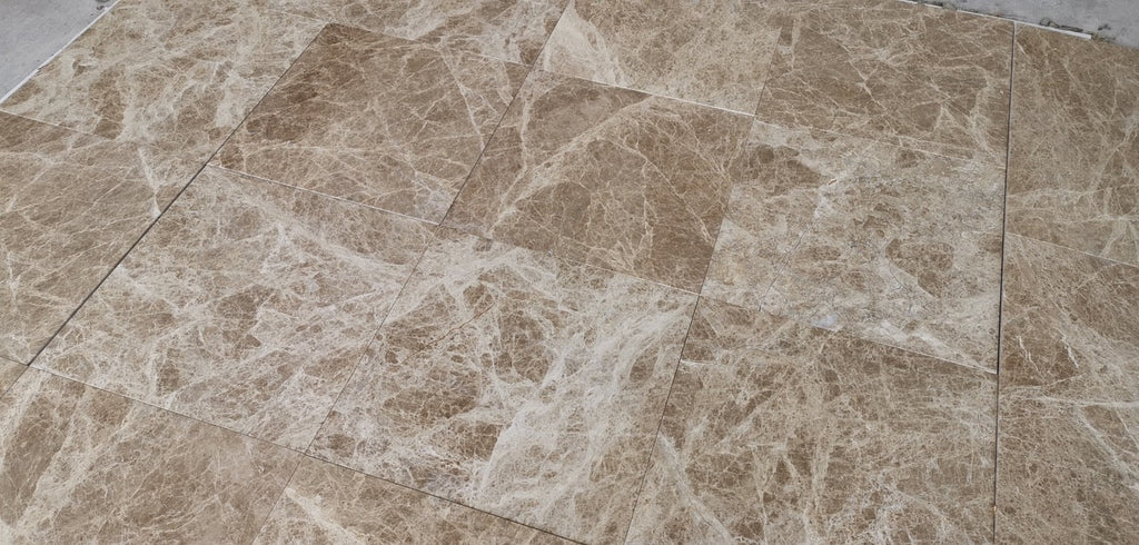 Emperador Light Marble 24x24 polished brown marble floor tiles