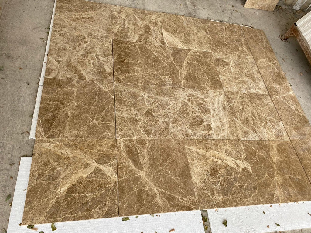 Brown marble tile arrangement of Emperador Light Marble 24X24 Polished product