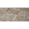 Emperador Light Marble 4x4 Tumbled brown marble floor tiles for elegant interiors
