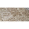 Brown marble floor tiles from the Emperador Light Marble 4x4 Tumbled collection