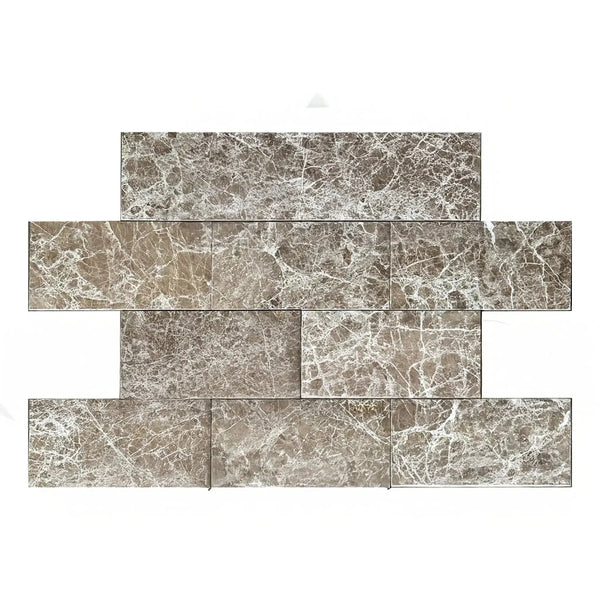 Brown marble brick wall tile of Emperador Light Marble 6X12 Polished Tile
