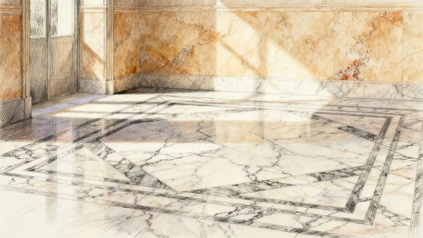 Aesthetic room with stone