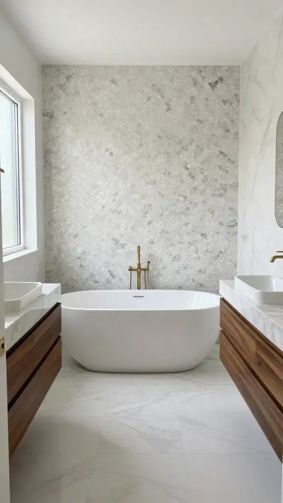 Hexagon Shaped Mosaic Wall Tiles