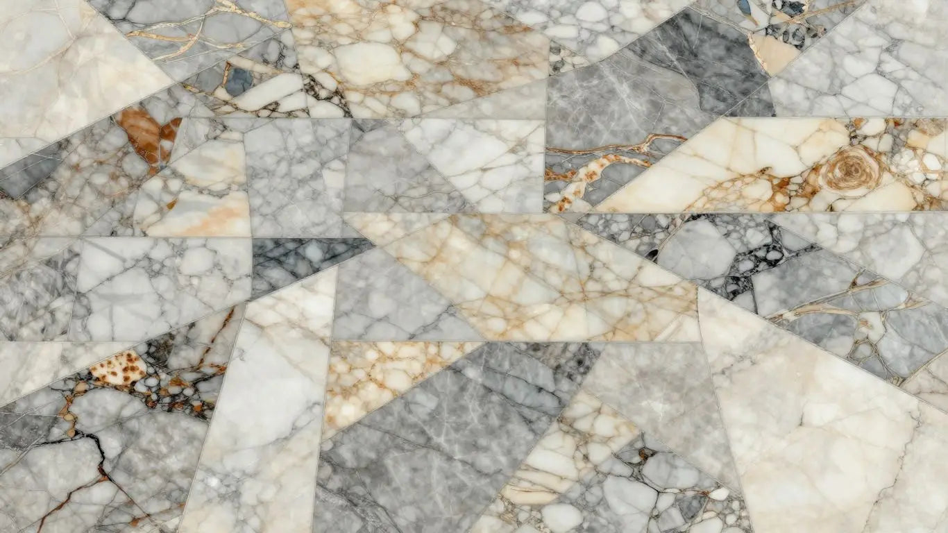 Marble mosaic surface sketch
