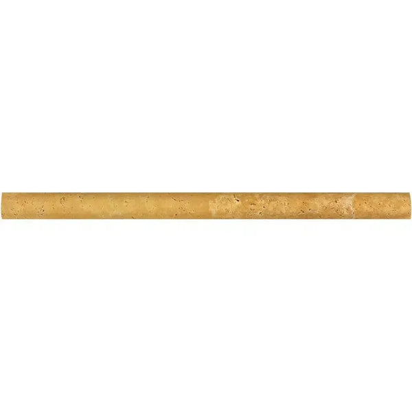 Tan Travertine Pencil Tile in Gold Yellow Travertine 3/4X12 Bullnose Liner Honed