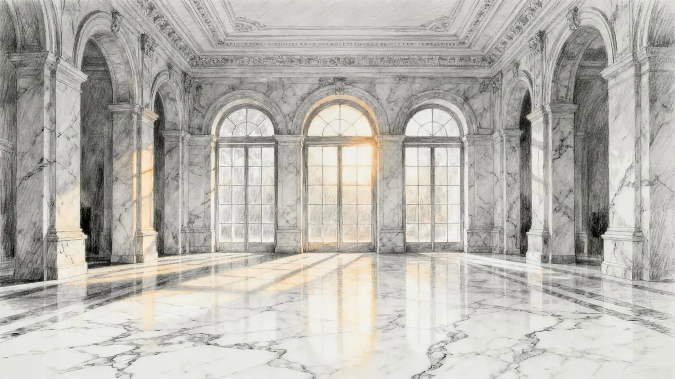 Luxury marble entry hall