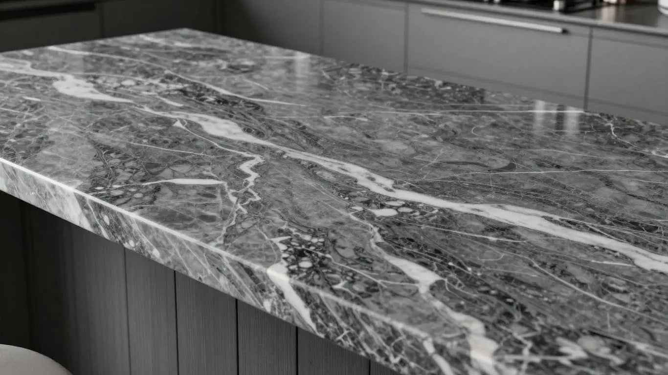 Arabescato Corchia marble kitchen countertop sketch