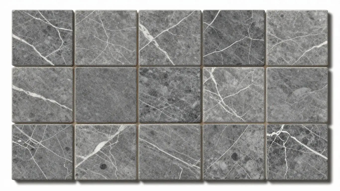Bardiglio marble mosaic tiles sketch