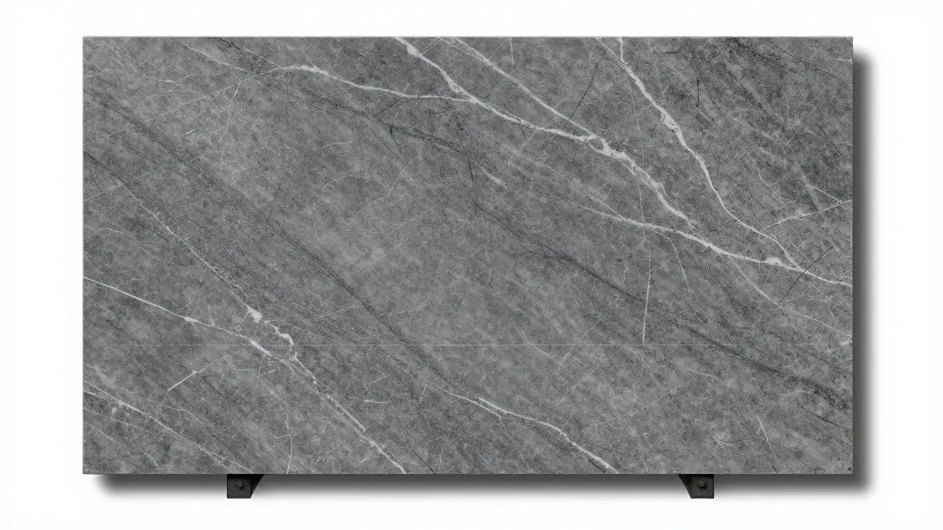 Pietra Grey marble slab sketch with elegant veining