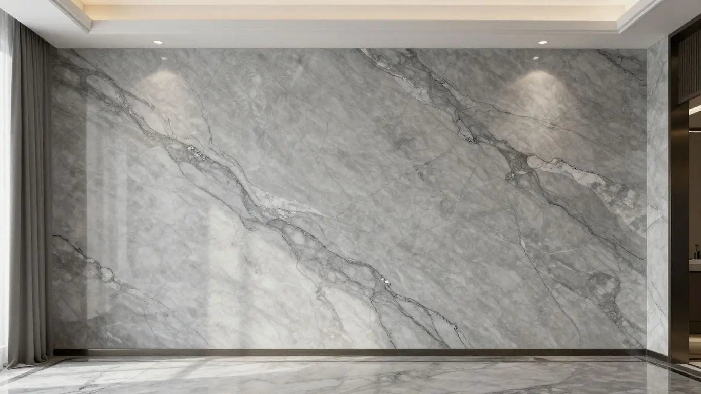 Sketch of moon grey marble wall in elegant interior