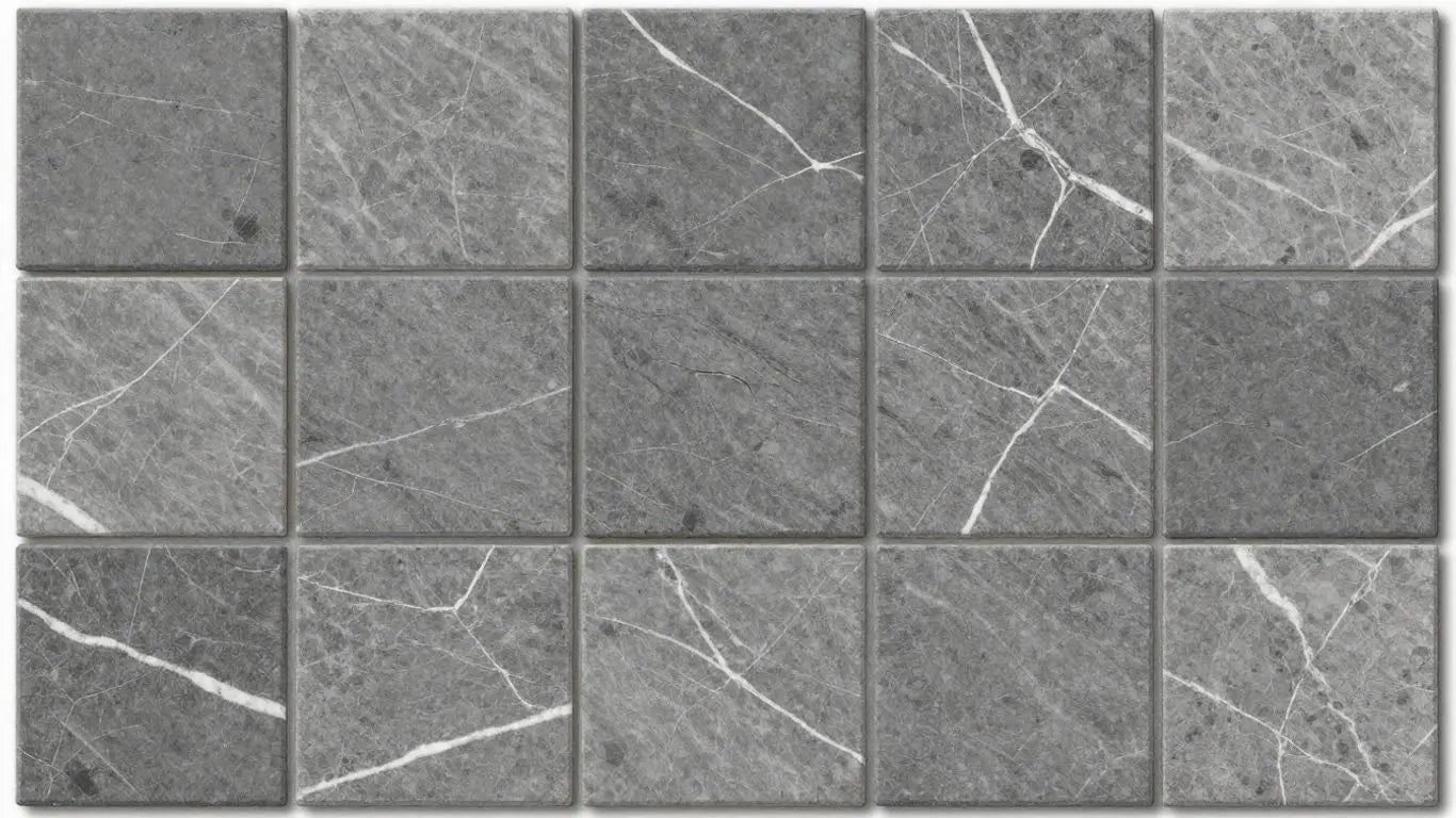 Bardiglio marble mosaic tiles sketch
