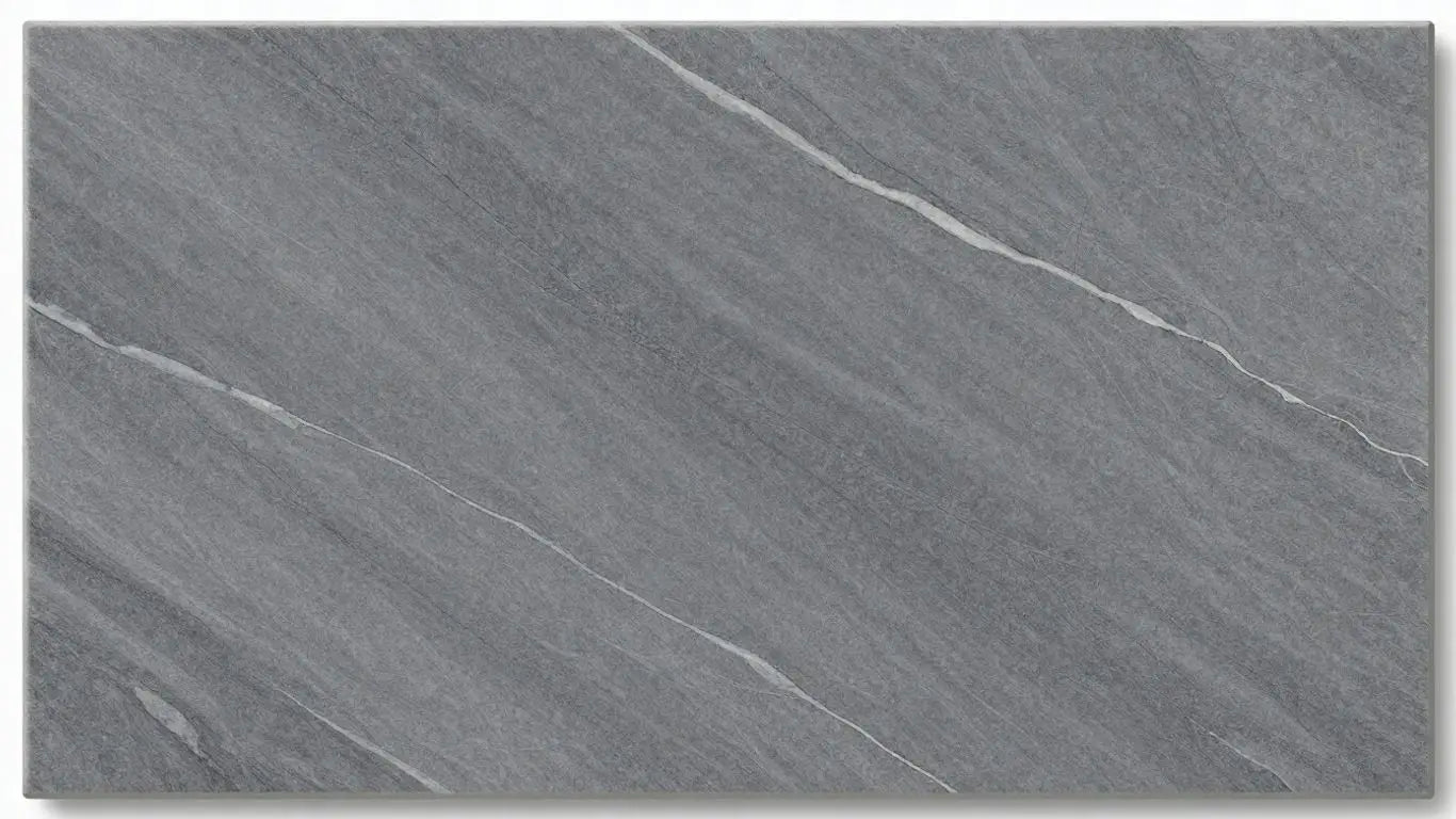 Bardiglio marble tile sketch with gray and white veins.