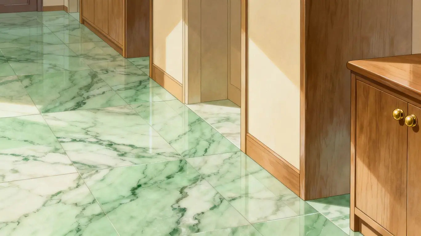 The natural textures of green stone