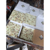 Square mosaic tile panels of polished green onyx marble with light green beige tones and subtle brown veining