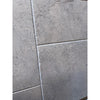 Greyhaven 12x12 limestone honed tiles with gray stone-effect, textured matte finish and subtle veining