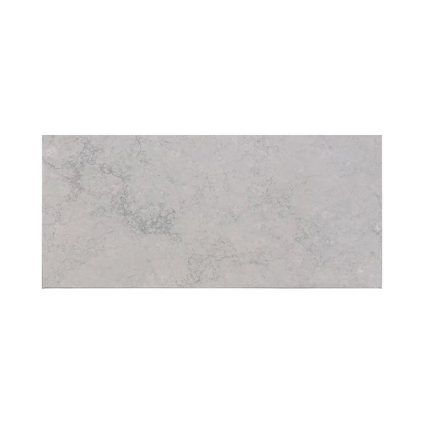 Greyhaven 12x24 honed limestone tile with light gray marble veining