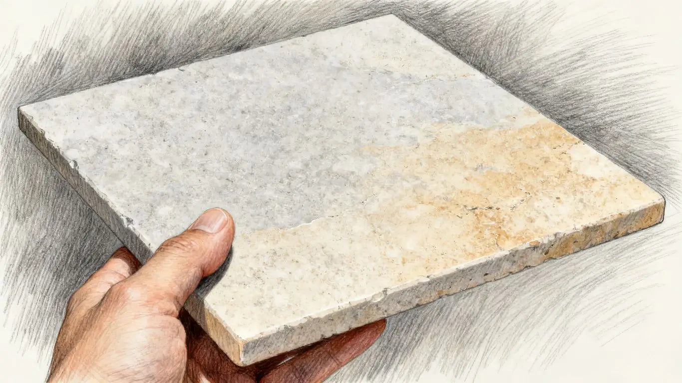 Smooth honed travertine tile