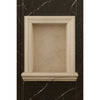 Beige marble wall niche showcasing Hand Made Marble Shampoo Niche for elegant decor