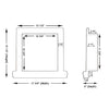 Framed opening dimensions for Hand Made Marble Shampoo Niche product display
