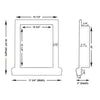 Framed mirror dimensions for Hand Made Marble Shampoo Niche product display