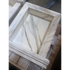Marble-framed recessed shelf in a Hand Made Marble Shampoo Niche for elegant bathroom storage