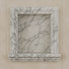 Hand Made Marble Shampoo Niche featuring an elegant marble-framed wall niche
