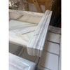 White marble frame with decorative molding for Hand Made Marble Shampoo Niche