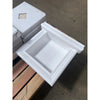 Hand Made Marble Shampoo Niche featuring a white recessed tile with decorative trim