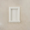 White recessed wall shelf in Hand Made Marble Shampoo Niche design for elegant storage