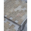 Honey Onyx Giallo Crystal 1x2 brick mosaic split-faced beige cream stone tiles