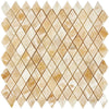 Honey Onyx Giallo Crystal 1X2 Diamond Rhomboid Mosaic Marble Tile Polished Design