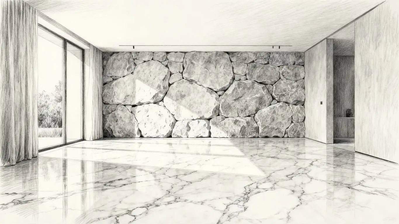 Elegant stone home interior