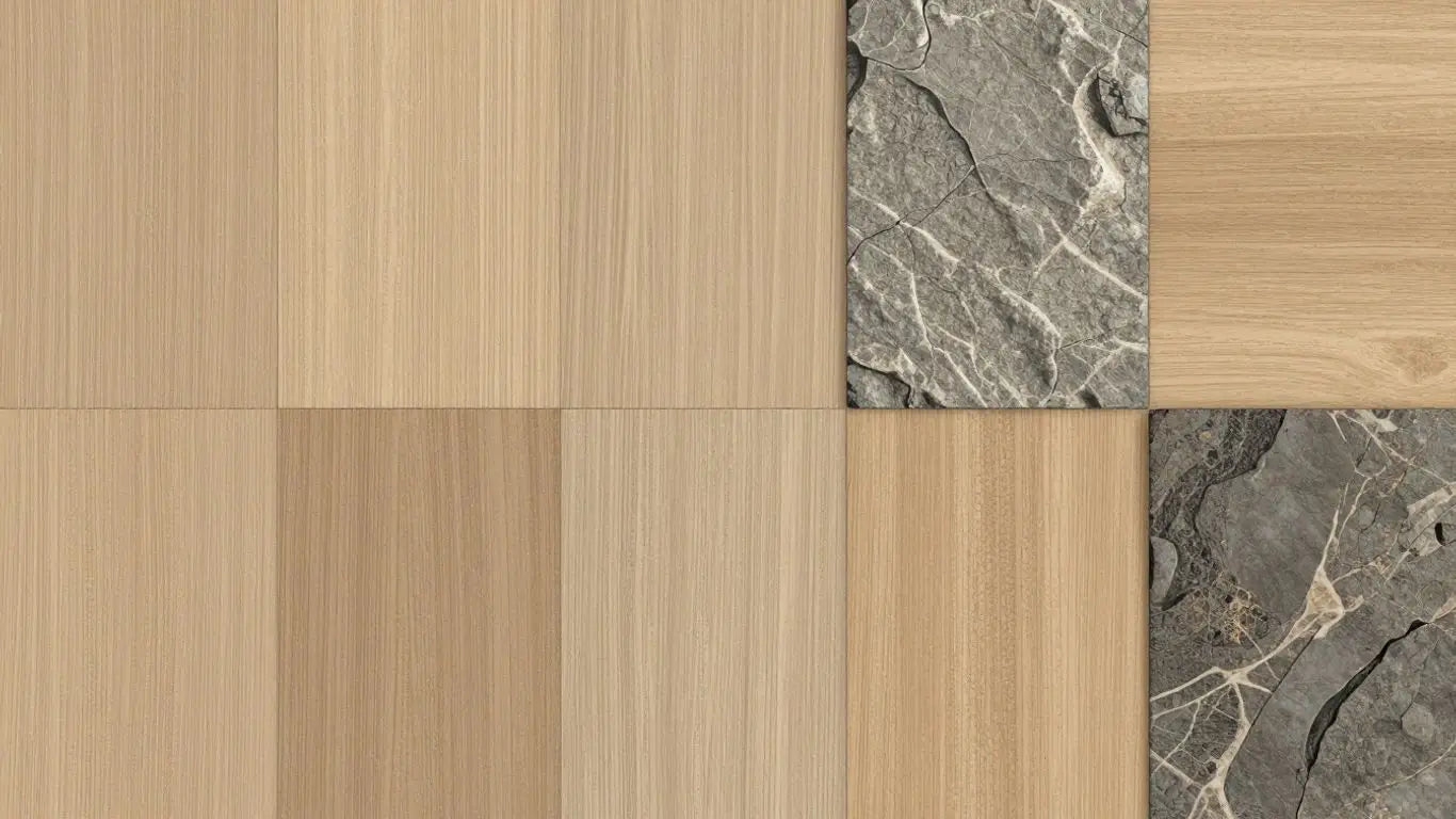 Diverse surface materials sketch with varied textures and light.