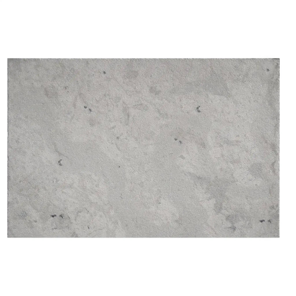 Imperio Grey 16x24 limestone antiqued gray concrete tile with textured surface